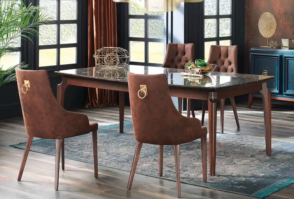 Elegante Mirror Dining Table - Fixed